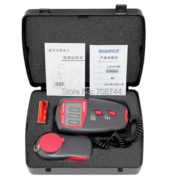 Light Meter Luxmeter Spectrometer LX1010B LCD Display Environmental Testing Illuminometer Tools Accessory Photometer
Light Meter Luxmeter Spectrometer LX1010B LCD Display Environmental Testing Illuminometer Tools Accessory Photometer