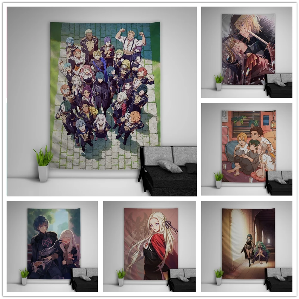 Fire Emblem Three Houses Tapestry Art Wall Hanging Cover Home Decor