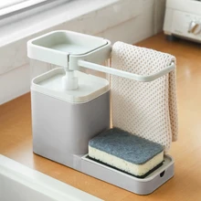 1pc Kitchen Soap Dispenser Dishwashing Liquid Press Outlet Box Wipe Rack Sponge Drain Storage Box Dish Towel Hanger Dropship
1pc Kitchen Soap Dispenser Dishwashing Liquid Press Outlet Box Wipe Rack Sponge Drain Storage Box Dish Towel Hanger Dropship