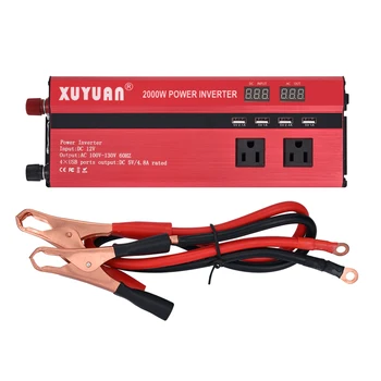 Premium US Plug 2000W Car Power Inverter LED Display 12V To 110V Modified Sine Wave Converters
Premium US Plug 2000W Car Power Inverter LED Display 12V To 110V Modified Sine Wave Converters