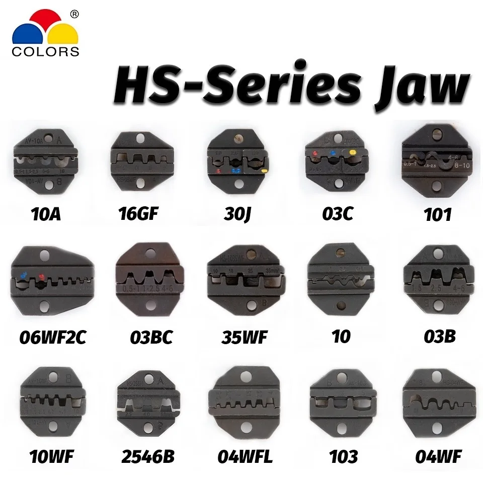 Crimper Crimping dies HS series Pliers Jaws 4.8 6.3 Plug Tube/Insulation/Non-insulated Terminals Crimp Tool
Crimper Crimping dies HS series Pliers Jaws 4.8 6.3 Plug Tube/Insulation/Non-insulated Terminals Crimp Tool