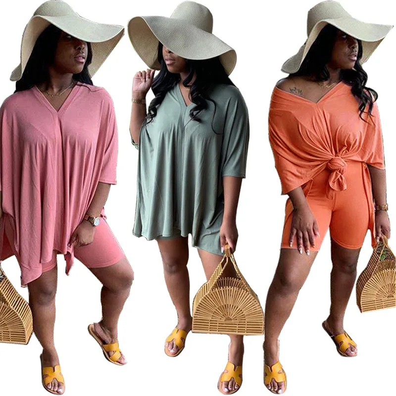 2 Piece Set Women t shirt and Shorts Sets Casual Summer Short Pant Suit Jogger Workout Outfit S50
2 Piece Set Women t shirt and Shorts Sets Casual Summer Short Pant Suit Jogger Workout Outfit S50