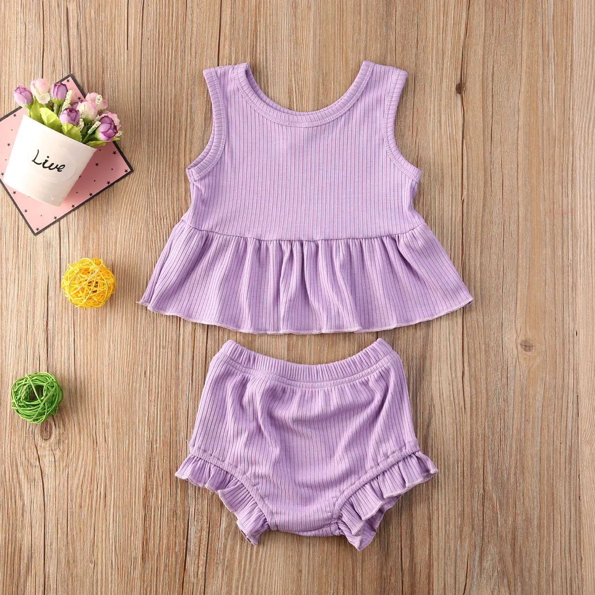 Emmababy, Одежда для новорожденных девочек, летняя, однотонная, без рукавов, с оборками, топы короткие штаны, комплект из 2 предметов, Вязаная хлопковая одежда
Emmababy, Одежда для новорожденных девочек, летняя, однотонная, без рукавов, с оборками, топы короткие штаны, комплект из 2 предметов, Вязаная хлопковая одежда