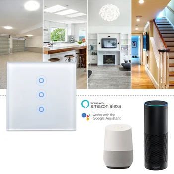 Switch EU WiFi 2.4GHz Light Switch RF433MHZ Wireless Touch Smart Switch Smart Life Alexa /Google Home Power-Off Memory Function
Switch EU WiFi 2.4GHz Light Switch RF433MHZ Wireless Touch Smart Switch Smart Life Alexa /Google Home Power-Off Memory Function