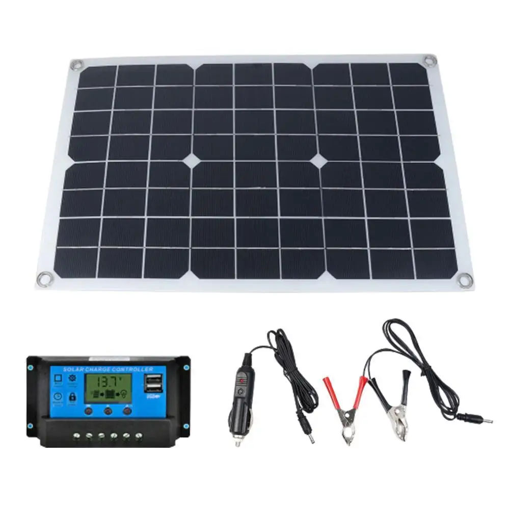50W Solar Panel Dual Output USB Solar Charging 10A/20A/30A Panel Light Boat Controller Solar For Outdoor Car LED Camping Pa I8N5
50W Solar Panel Dual Output USB Solar Charging 10A/20A/30A Panel Light Boat Controller Solar For Outdoor Car LED Camping Pa I8N5