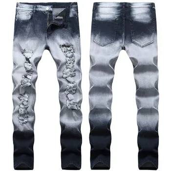 Men's Fashion Retro High Street High Quality Washed Jeans Leggings Dark style pantalones hombre jeans para hombre QUALITY W1022 
Men's Fashion Retro High Street High Quality Washed Jeans Leggings Dark style pantalones hombre jeans para hombre QUALITY W1022