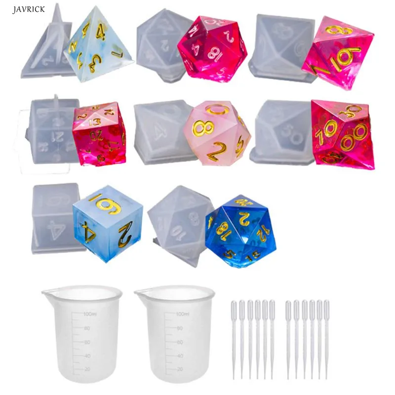 DIY Crystal Epoxy Mold Dice Fillet Shape Multi-spec Digital Game High Mirror dice mold silicone Mould Making
DIY Crystal Epoxy Mold Dice Fillet Shape Multi-spec Digital Game High Mirror dice mold silicone Mould Making