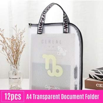 12pcs Twelve Constellations EVA Zipper File Bag A4 Transparent Document Folder Pouch Organizer for School Office Supplies
12pcs Twelve Constellations EVA Zipper File Bag A4 Transparent Document Folder Pouch Organizer for School Office Supplies