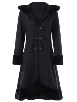 Yifsion Punk Black Gothic Long Coat Women Long Winter Fur Cape Wool Lace Up
Yifsion Punk Black Gothic Long Coat Women Long Winter Fur Cape Wool Lace Up