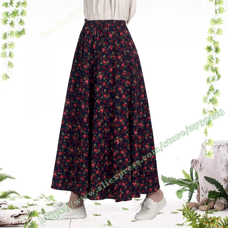2020 Spring Retro Rural Casual Vintage style Small floral Cotton and Linen Maxi Long Female Skirt Womens Skirts
2020 Spring Retro Rural Casual Vintage style Small floral Cotton and Linen Maxi Long Female Skirt Womens Skirts