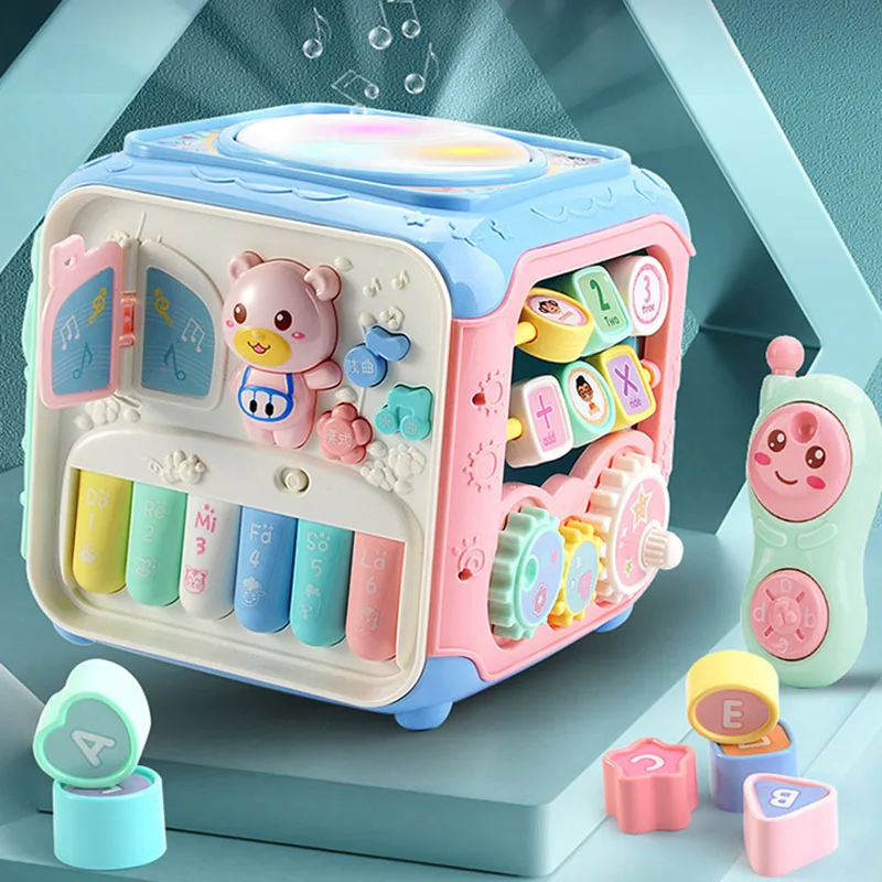 Baby Music Drum Children's Hexahedron Puzzle Multi-Functional Study Table Hand Drum Wis Square Polyhedron Toy
Baby Music Drum Children's Hexahedron Puzzle Multi-Functional Study Table Hand Drum Wis Square Polyhedron Toy