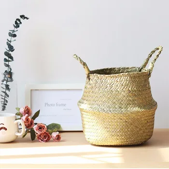Storage Basket Wicker Basket Straw Seagrass Wickerwork Basket Dirty Laundry Hamper Storage Rattan Hanging Flower Pot Toys 
Storage Basket Wicker Basket Straw Seagrass Wickerwork Basket Dirty Laundry Hamper Storage Rattan Hanging Flower Pot Toys