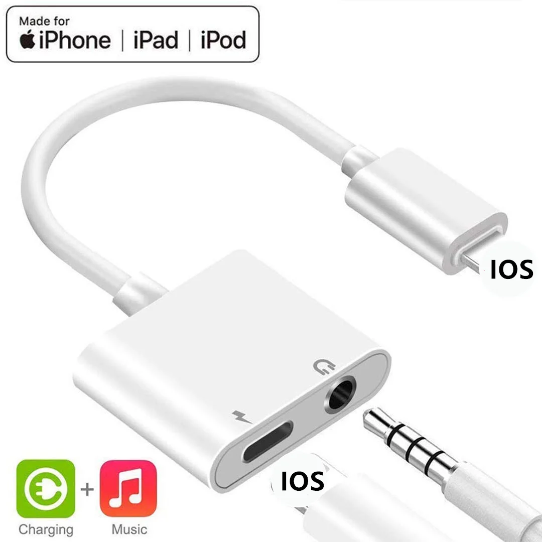 YSAGi Headphone Jack Adapter for iPhone Xs / Xs Max / XR / 8/8 Plus / 7/7 Plus for iPhone Dongle 3.5 mm Jack Adapter 2 in 1
YSAGi Headphone Jack Adapter for iPhone Xs / Xs Max / XR / 8/8 Plus / 7/7 Plus for iPhone Dongle 3.5 mm Jack Adapter 2 in 1