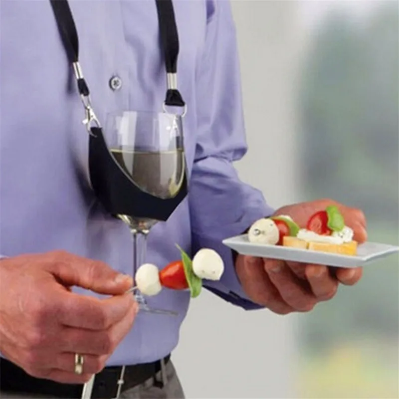 1PC Strap Wine Sling Yoke Glass Holder Support Neck Strap for Birthday Cocktail Party Bar Tools Portable Black Wine Glass Holder
1PC Strap Wine Sling Yoke Glass Holder Support Neck Strap for Birthday Cocktail Party Bar Tools Portable Black Wine Glass Holder