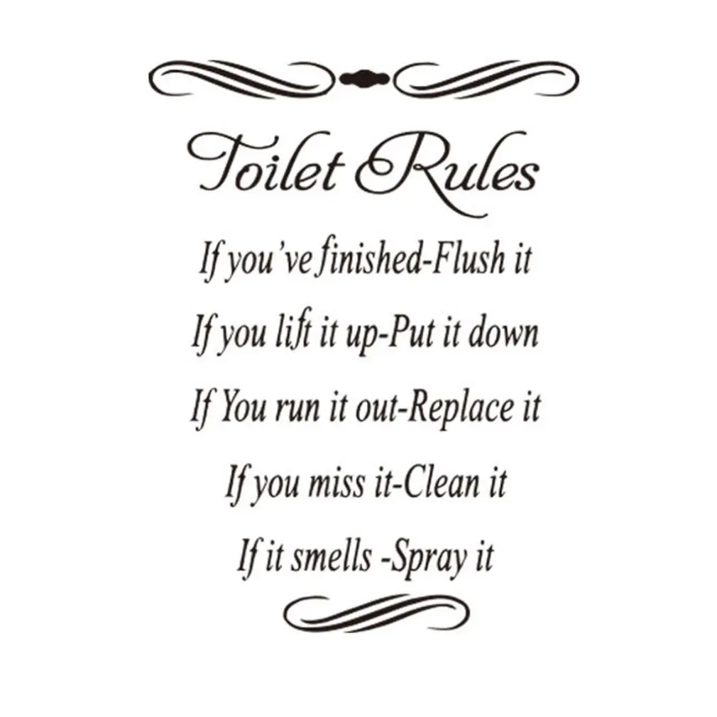 Modern Toilet Rules Removable Personality Sticker Decoration Bathroom Sticker Toilet Decoration Simple Installation
Modern Toilet Rules Removable Personality Sticker Decoration Bathroom Sticker Toilet Decoration Simple Installation