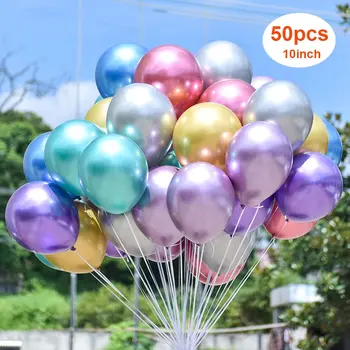 50pcs Gold balloons Colorful Set Chrome metallic ballon Birthday Party Wedding Decoration Wedding Anniversary globals 
50pcs Gold balloons Colorful Set Chrome metallic ballon Birthday Party Wedding Decoration Wedding Anniversary globals