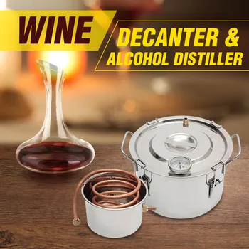 2GAL/8L Distiller Moonshine Alcohol DIY Home Brew Still Stainless Copper Water Wine Essential Oil Brewing Kit
2GAL/8L Distiller Moonshine Alcohol DIY Home Brew Still Stainless Copper Water Wine Essential Oil Brewing Kit