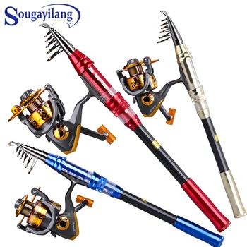 Sougayilang Top Quality Spinning Fishing Rods Combo1.8-2.7m Telescopic Rod and 12BB High Speed Gear Ratio 5.5:1 Reel Set
Sougayilang Top Quality Spinning Fishing Rods Combo1.8-2.7m Telescopic Rod and 12BB High Speed Gear Ratio 5.5:1 Reel Set