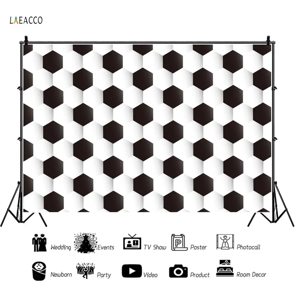 Laeacco White & Black Geometry Hexagon Football Skin Texture Photo Backdrops Child Party Photography Background For Photo Studio
Laeacco White & Black Geometry Hexagon Football Skin Texture Photo Backdrops Child Party Photography Background For Photo Studio