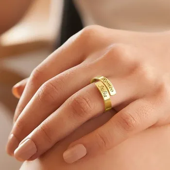 Rose Gold Custom Ring For Women Two Name Stamped Hug Warp Jewelry Personalized Gift
Rose Gold Custom Ring For Women Two Name Stamped Hug Warp Jewelry Personalized Gift