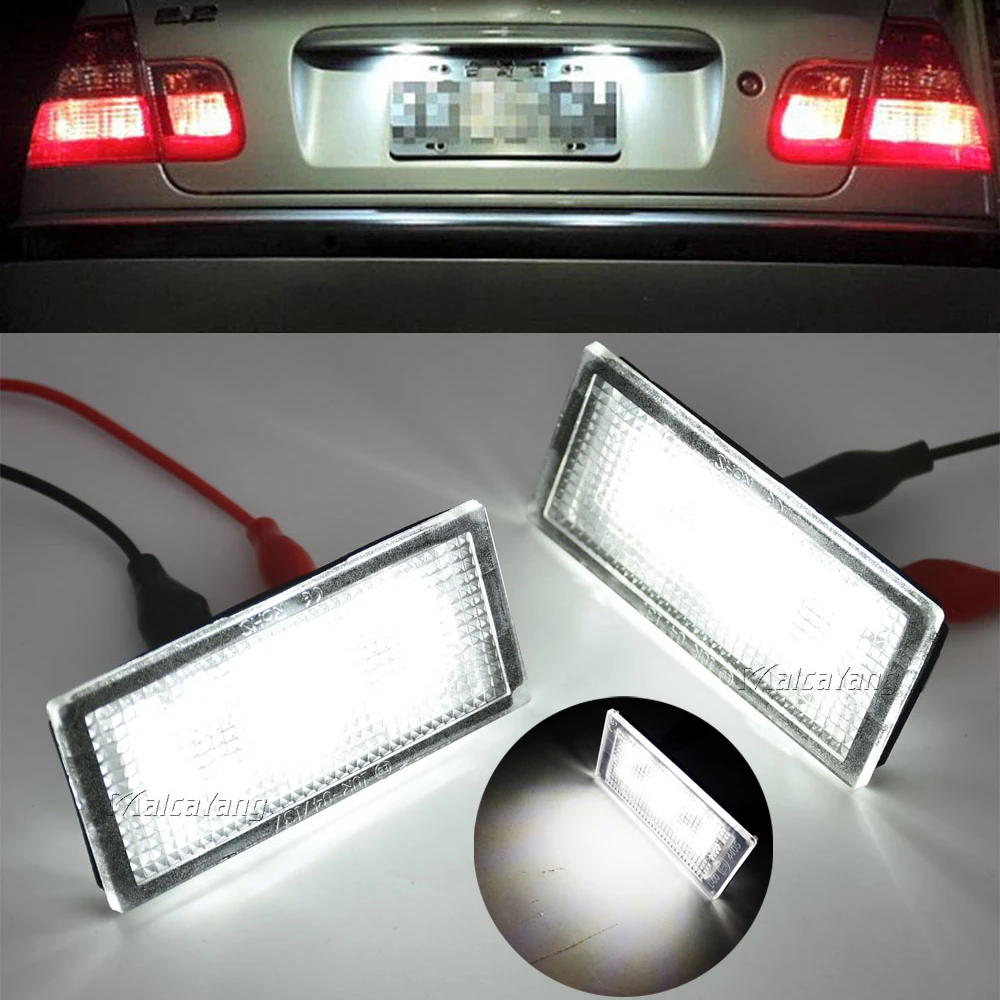 

1 пара без ошибок, автомобильный фонарь, Освещение номерного знака для BMW 7-Series E66 E65 735i 2006-2008, белый 12 В, лампа Canbus для номерного знака 2007