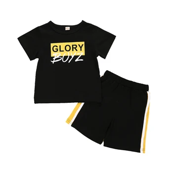 Toddler Kid Boys' Summer Clothes letter print T-Shirt Tops+Short Pants Striped Casual Outfit Set Summer Clothing
Toddler Kid Boys' Summer Clothes letter print T-Shirt Tops+Short Pants Striped Casual Outfit Set Summer Clothing