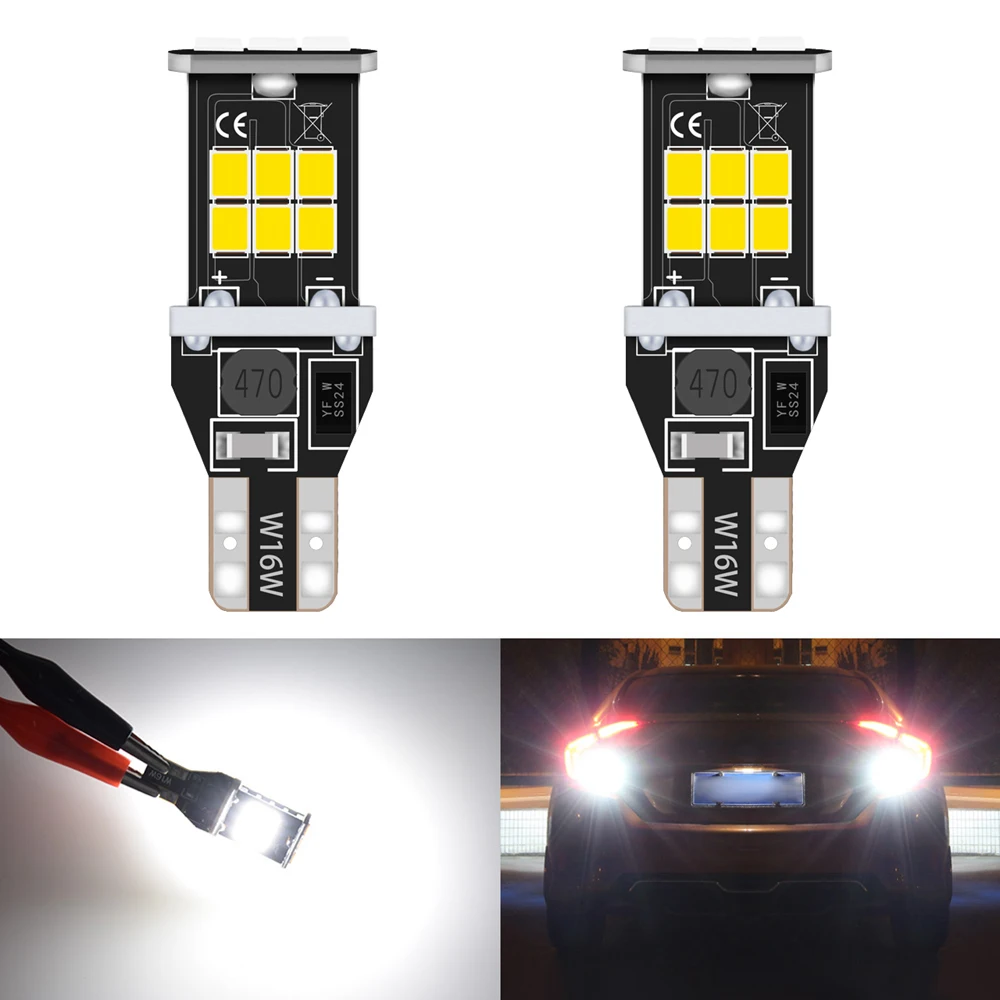 2 шт. T15 T16 светодиодный CANBUS W16W резервный фонарь для автомобиля Hyundai Solaris Santa Fe ix35 ix20