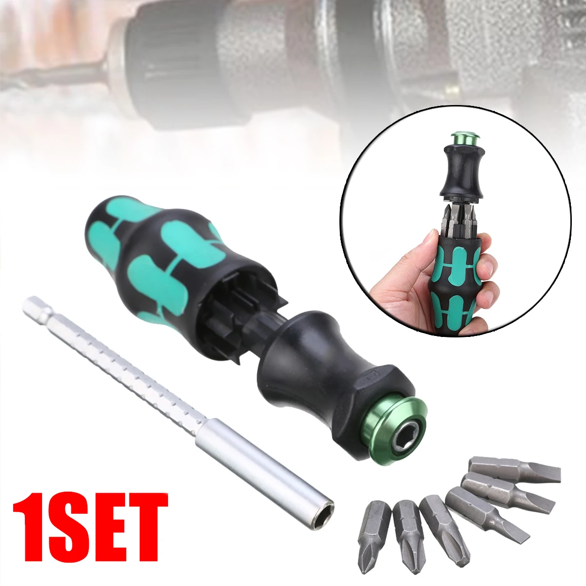6 in 1 Magnetic Screwdriver Bit Set with Holder Adaptor Kit For Metal Fixings For Home Repair Power Tools
6 in 1 Magnetic Screwdriver Bit Set with Holder Adaptor Kit For Metal Fixings For Home Repair Power Tools