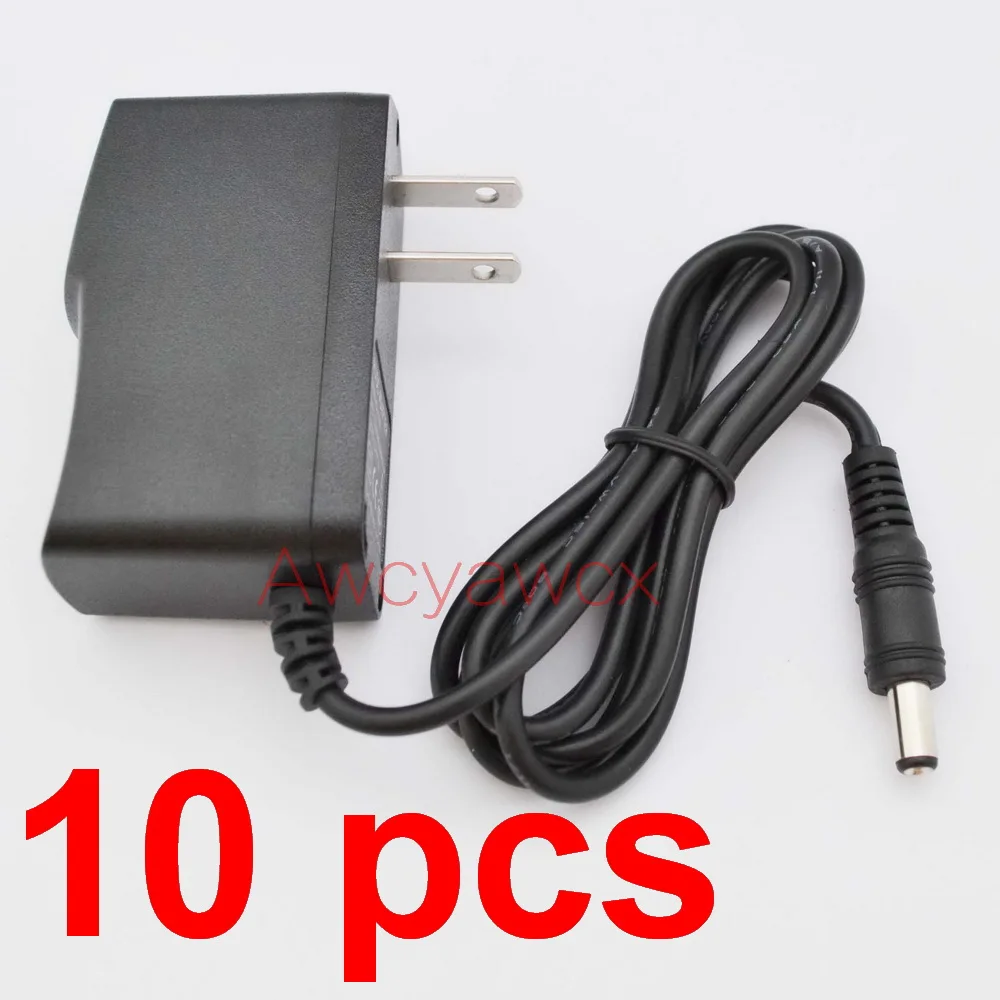 10pcs 10 packs AC Switching power adapter DC 3V 4.5V 5V 6V 7.5V 8V 9V 10V 12V 500mA 1A Charger Supply US Plug 5.5mm x 2.1mm | Электроника