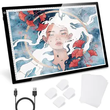 A3 Adjustable LED Light Box Copy Tracing Board Pads Stepless Dimming Digital Drawing Tablet USB Powered for Animation Sketching
A3 Adjustable LED Light Box Copy Tracing Board Pads Stepless Dimming Digital Drawing Tablet USB Powered for Animation Sketching