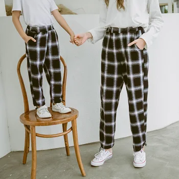 Mother Daughter Son Trousers Matching Outfits Mommy and Me Pants Plaid Fashion 100% Cotton Family Clothes Women Kids Trousers
Mother Daughter Son Trousers Matching Outfits Mommy and Me Pants Plaid Fashion 100% Cotton Family Clothes Women Kids Trousers