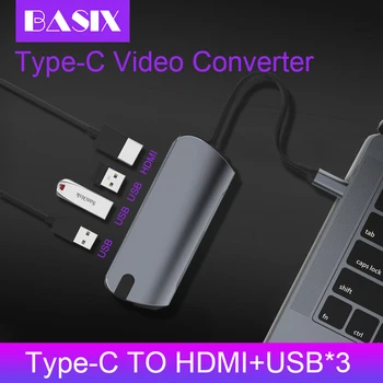 Basix USB C Hub Hdmi USB Type C To 4K HDMI USB3.0 Converter for Macbook Pro Macbook Air HUAWEI Matebook X/E Type C Usb Hub
Basix USB C Hub Hdmi USB Type C To 4K HDMI USB3.0 Converter for Macbook Pro Macbook Air HUAWEI Matebook X/E Type C Usb Hub