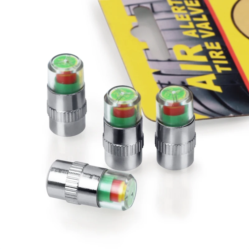 4PCS 2.4Bar 30PSI Car Auto Tire Pressure Monitor Valve Stem Caps Sensor Indicator Eye Alert Diagnostic Tools Kit
4PCS 2.4Bar 30PSI Car Auto Tire Pressure Monitor Valve Stem Caps Sensor Indicator Eye Alert Diagnostic Tools Kit