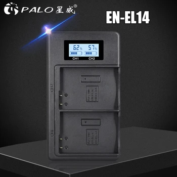 PALO EL-E14 ENEL1 EN-EL14a EL14 LCD Dual Digital Battery Charger For Nikon D3100 D3200 D3300 P7100 P7200 P7800 D and P series
PALO EL-E14 ENEL1 EN-EL14a EL14 LCD Dual Digital Battery Charger For Nikon D3100 D3200 D3300 P7100 P7200 P7800 D and P series