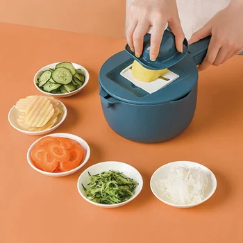 Multi Manual Slicer Rotate Vegetable Cutter With Drain Basket Multi-function Kitchen Veggie Shredder Grater Slicer Free Peeler
Multi Manual Slicer Rotate Vegetable Cutter With Drain Basket Multi-function Kitchen Veggie Shredder Grater Slicer Free Peeler