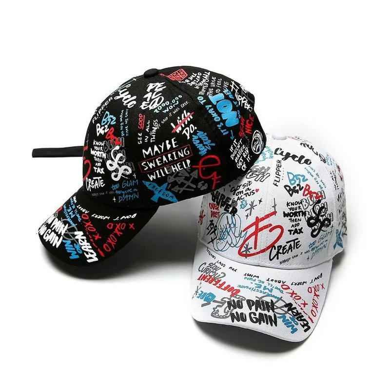 2019 New Unisex Women Men Hats Adjustable Black White Color Printing Graffiti All-matching Baseball Cap For Male Female 
2019 New Unisex Women Men Hats Adjustable Black White Color Printing Graffiti All-matching Baseball Cap For Male Female