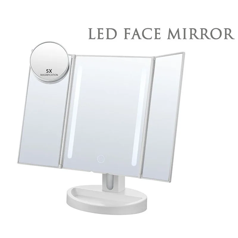 LED Makeup Mirror Light M118 Touch Screen Led Mirror with Light 1X2X3X5X Magnifying Mirror Desktop LED Mirrors For Make Up
LED Makeup Mirror Light M118 Touch Screen Led Mirror with Light 1X2X3X5X Magnifying Mirror Desktop LED Mirrors For Make Up