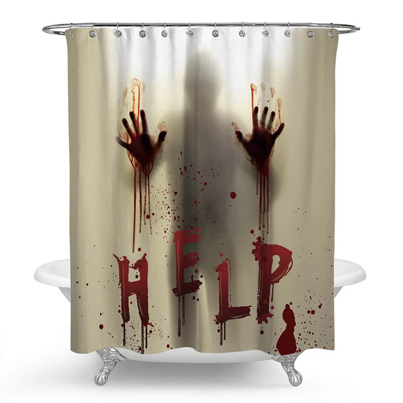 Simanfei Shower Curtain Personality Horror Strange Bloody Shadow Printing Waterproof Bath Curtains Bathroom Bathing Cover
Simanfei Shower Curtain Personality Horror Strange Bloody Shadow Printing Waterproof Bath Curtains Bathroom Bathing Cover