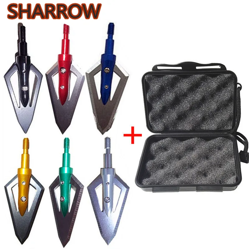 6Pcs 100Gr Archery Arrowheads Point Tips with Storage Box 2 Blades Arrow Head Screw Broadhead For Hunting Shooting Accessories
6Pcs 100Gr Archery Arrowheads Point Tips with Storage Box 2 Blades Arrow Head Screw Broadhead For Hunting Shooting Accessories