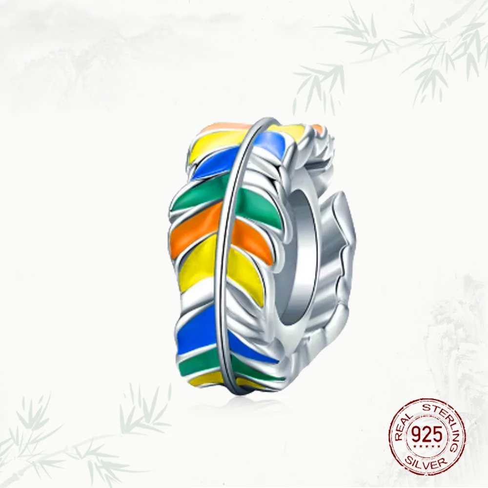 Genuine 925 sterling silver color FEA pendant, suitable for original Bracelet DIY jewelry 
Genuine 925 sterling silver color FEA pendant, suitable for original Bracelet DIY jewelry