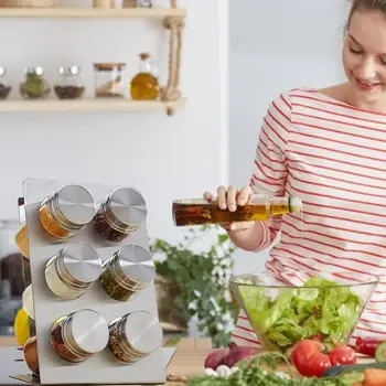 Condiment Bottle Storage Rack Set Dustproof Visible Stainless Steel Seasoning Jar Storage Holder Kitchen Toos
Condiment Bottle Storage Rack Set Dustproof Visible Stainless Steel Seasoning Jar Storage Holder Kitchen Toos