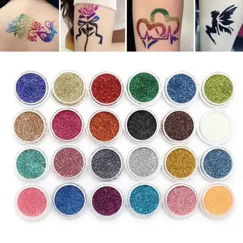 1set Semipermanent Tattoo Kit Decals Assorted Glitter Tattoo DIY Kit Art Body Supplies Powder Glue Brush Glitter Templates Z5Y2
1set Semipermanent Tattoo Kit Decals Assorted Glitter Tattoo DIY Kit Art Body Supplies Powder Glue Brush Glitter Templates Z5Y2