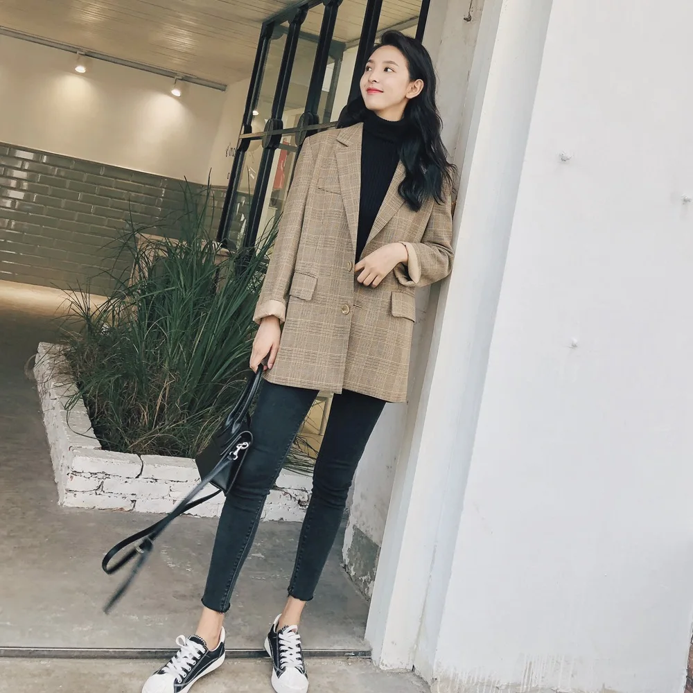 Photo Shoot 2019 Spring New Style Korean-style WOMEN'S Wear Pattern Casual Coat-Style Retro British Style Plaid Small Suit
Photo Shoot 2019 Spring New Style Korean-style WOMEN'S Wear Pattern Casual Coat-Style Retro British Style Plaid Small Suit