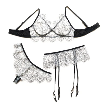 High quality Women Sexy Lingerie Sets with Garter Eyelash Lace Bra and Panty Teddy Babydoll Bodysuit
High quality Women Sexy Lingerie Sets with Garter Eyelash Lace Bra and Panty Teddy Babydoll Bodysuit