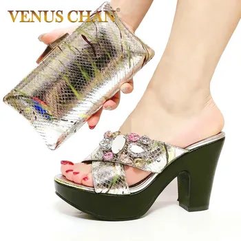 Gold Silver Blue Fashion Wedding High Heeled Sandals Glitter Women Pumps Ladies Shoe and Bag Set High Heels with Matching Bag
Gold Silver Blue Fashion Wedding High Heeled Sandals Glitter Women Pumps Ladies Shoe and Bag Set High Heels with Matching Bag