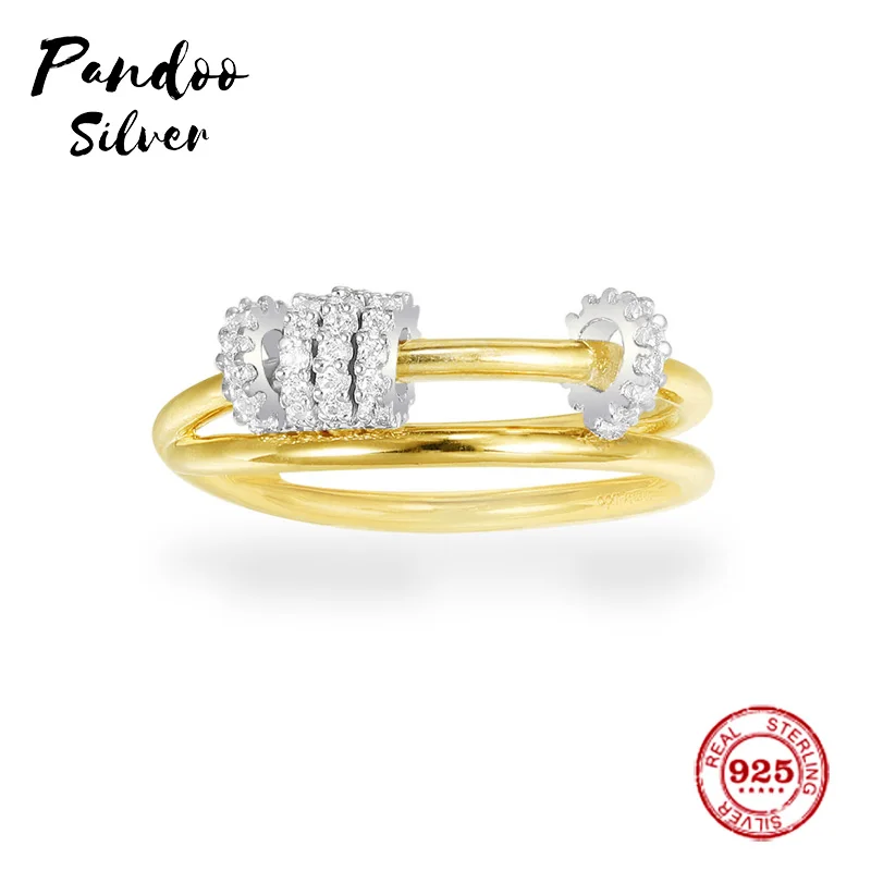 Fashion Charm Sterling Silver Copy 1:1 Replica,Yellow Silver Double Ring With Five Sliding Rings Women Monaco Jewelry Gift
Fashion Charm Sterling Silver Copy 1:1 Replica,Yellow Silver Double Ring With Five Sliding Rings Women Monaco Jewelry Gift