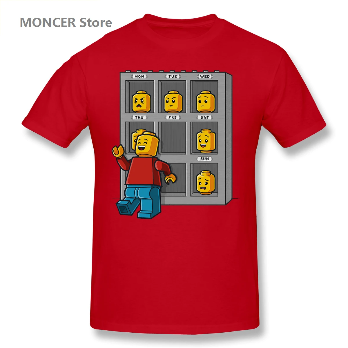 Мужские футболки футболка с изображением лицевого Лего Мужская/женская женская
