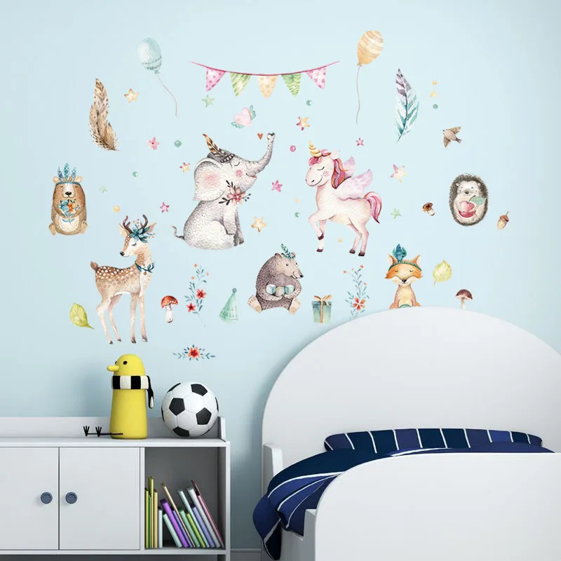 Cartoon Animals Watercolor Wall Sticker Bedroom Cupboard Kindergarten Wall Stickers For Kids Rooms Home Decor Sticker Mural
Cartoon Animals Watercolor Wall Sticker Bedroom Cupboard Kindergarten Wall Stickers For Kids Rooms Home Decor Sticker Mural