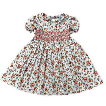 summer baby girls princess dress floral smocked hand made cotton peter pan collar kids dress children
summer baby girls princess dress floral smocked hand made cotton peter pan collar kids dress children