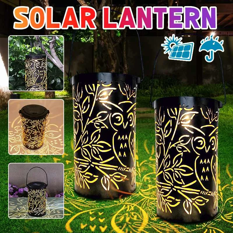 LED Solar Lamp Metal Lantern Lights Owl Outdoor Waterproof Hanging Lights Retro Solar Pathway Garden Landscape Light Decoration
LED Solar Lamp Metal Lantern Lights Owl Outdoor Waterproof Hanging Lights Retro Solar Pathway Garden Landscape Light Decoration